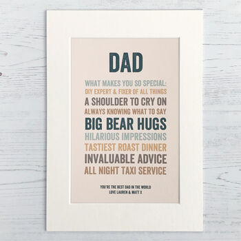 Endearing Father Personalised Print, 4 of 7
