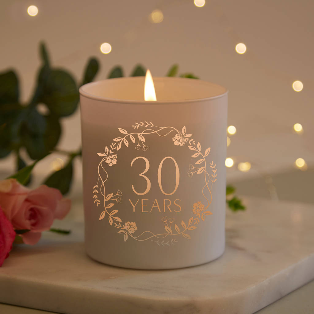 Wedding Anniversary Gift Scented Candle Any Years By Loom Weddings 