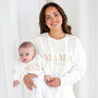 Mama Established Embroidered Personalised Sweatshirt Jumper, thumbnail 1 of 10