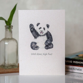 'Well Done, High Five!' Panda Save The Planet Card, 2 of 4
