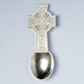 Personalised Celtic Cross Christening Spoon Gift, 2 of 8