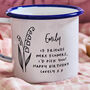 Enamel Personalised Birth Flower Mug, thumbnail 5 of 5