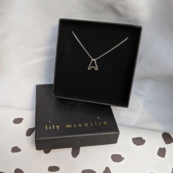 Personalised Silver Initial Letter Charm Necklace, 4 of 12