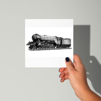 Steam Train – Railway Greeting Card Illustration, 2 of 9