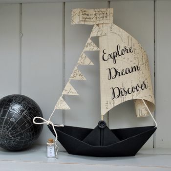 Explore Dream Discover Sail Boat Card, 4 of 8