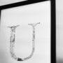 'Letter U' Linear Illustration Print, thumbnail 4 of 7