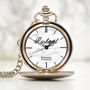 Personalised Pocket Watch White Marble Design, thumbnail 2 of 3