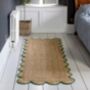 Scallop Jute Rug With Pink Stripe, thumbnail 2 of 7