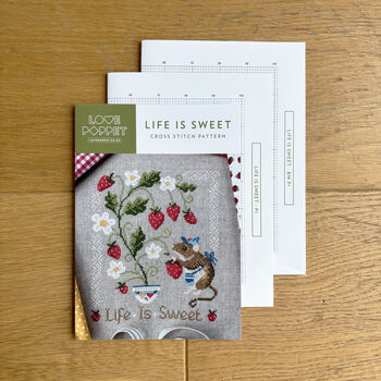 Life Is Sweet Modern Cross Stitch Kit, 4 of 5