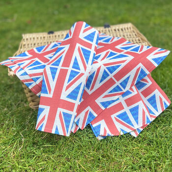 Union Jack Linen Napkin Sets, 3 of 5