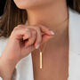 Morse Code Necklace Personalised Four Sided Bar Pendant, thumbnail 3 of 10
