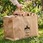 Personalised Natural Jute Deer Log Bag, thumbnail 1 of 8