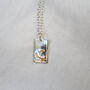 Rectangular Floral Initial Pendant Silver Or 9ct Gold, thumbnail 5 of 6