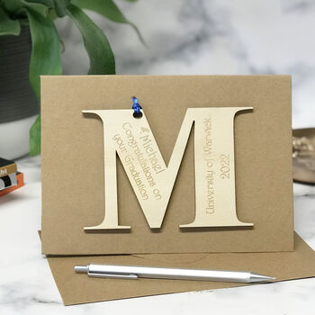 Personalised Initial Letter Graduation Card, 2 of 12