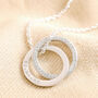 Personalised Sterling Crystal Linked Rings Necklace, thumbnail 4 of 7