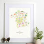 Map Of Worcestershire Art Print, thumbnail 1 of 5