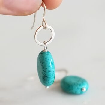 Turquoise And Circle Earrings, 5 of 8