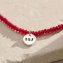 Personalised Red Semi Precious Beaded Necklace, thumbnail 4 of 7