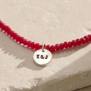 Personalised Red Semi Precious Beaded Necklace, 4 of 7