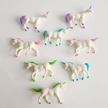 Set Of Eight Toy Unicorns, 2 of 2