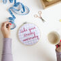 Take Your Dreams Seriously Embroidery Hoop Kit, thumbnail 4 of 5