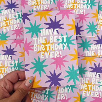 Colourful 'Have The Best Birthday Ever!' Card, 3 of 6