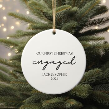 Personalised Engaged Christmas Baubles, 2 of 2