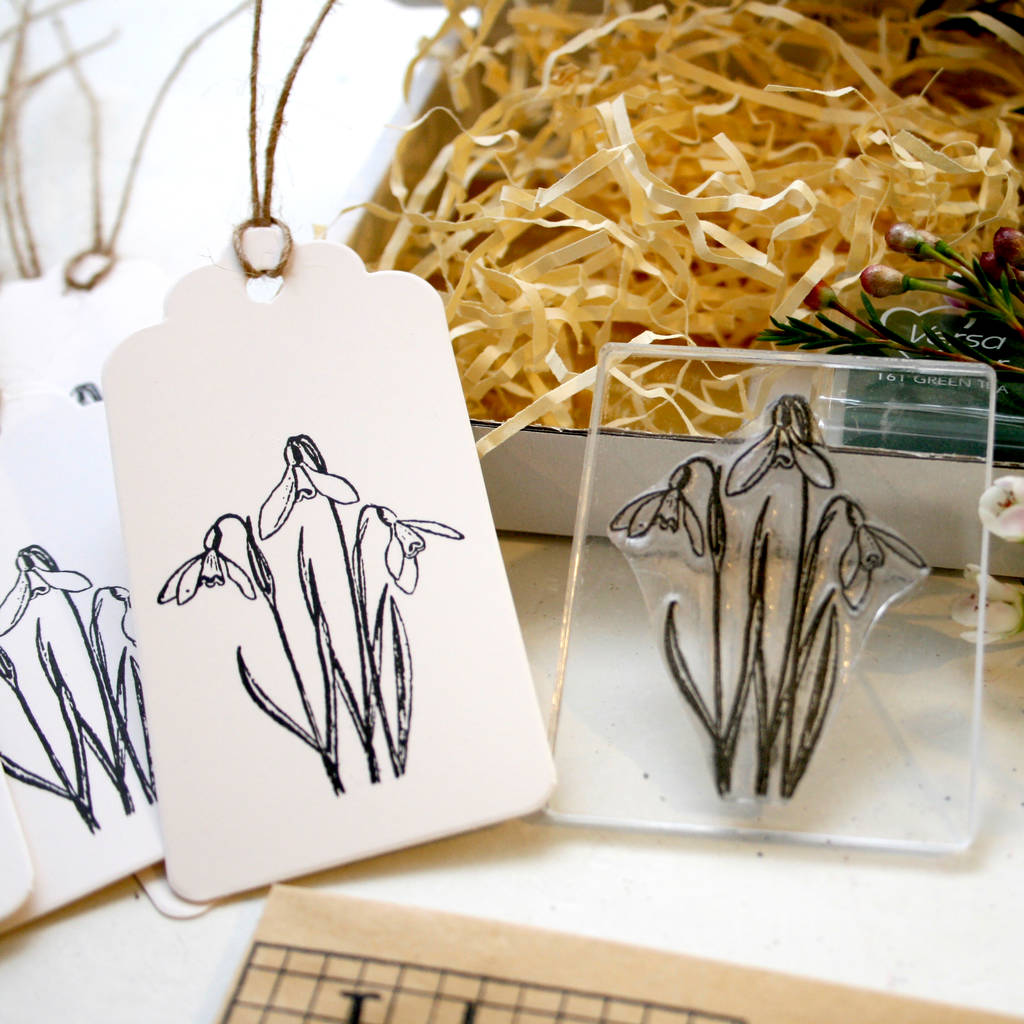 Snowdrop Clear Rubber Stamp By Little Stamp Store