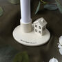 Send With Love Ceramic House Candlestick Holder, thumbnail 1 of 4