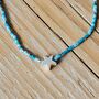 Seed Bead Bracelet In Light Blue With Star Charm, thumbnail 2 of 3