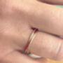 Skinny Solid Recycled 9ct Gold Trinity Ring, thumbnail 2 of 3