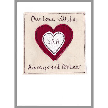 Personalised Heart Wedding Anniversary Card For Wife, 3 of 12