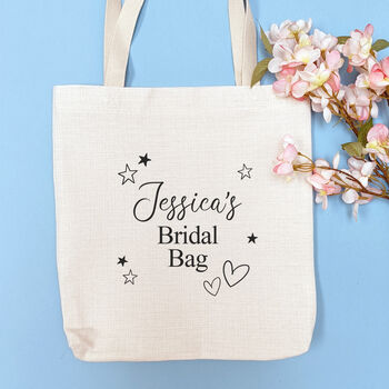 Personalised Bridal Bag | Wedding Day Tote Bag, 3 of 6