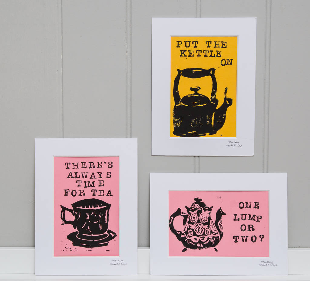 personalised tea and coffee quote print by something wonderful design