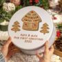 Personalised Gingerbread Family House Cake Tin, thumbnail 1 of 3