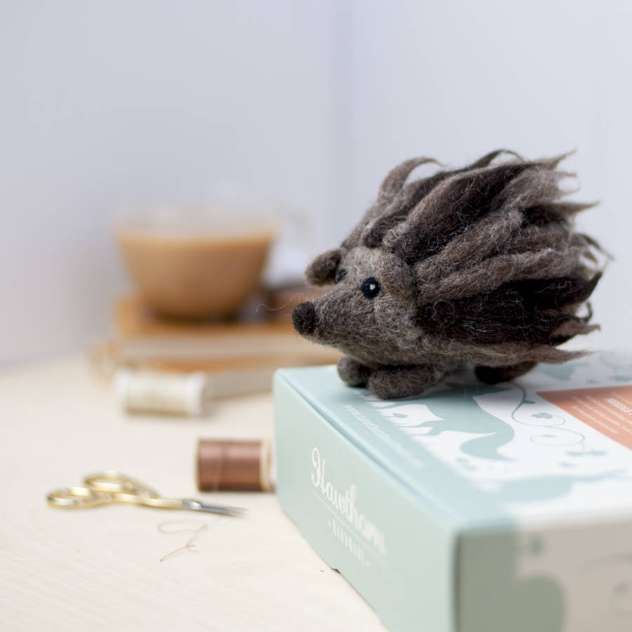 Hedgehog Needle Felting Craft Kit By Hawthorn Handmade