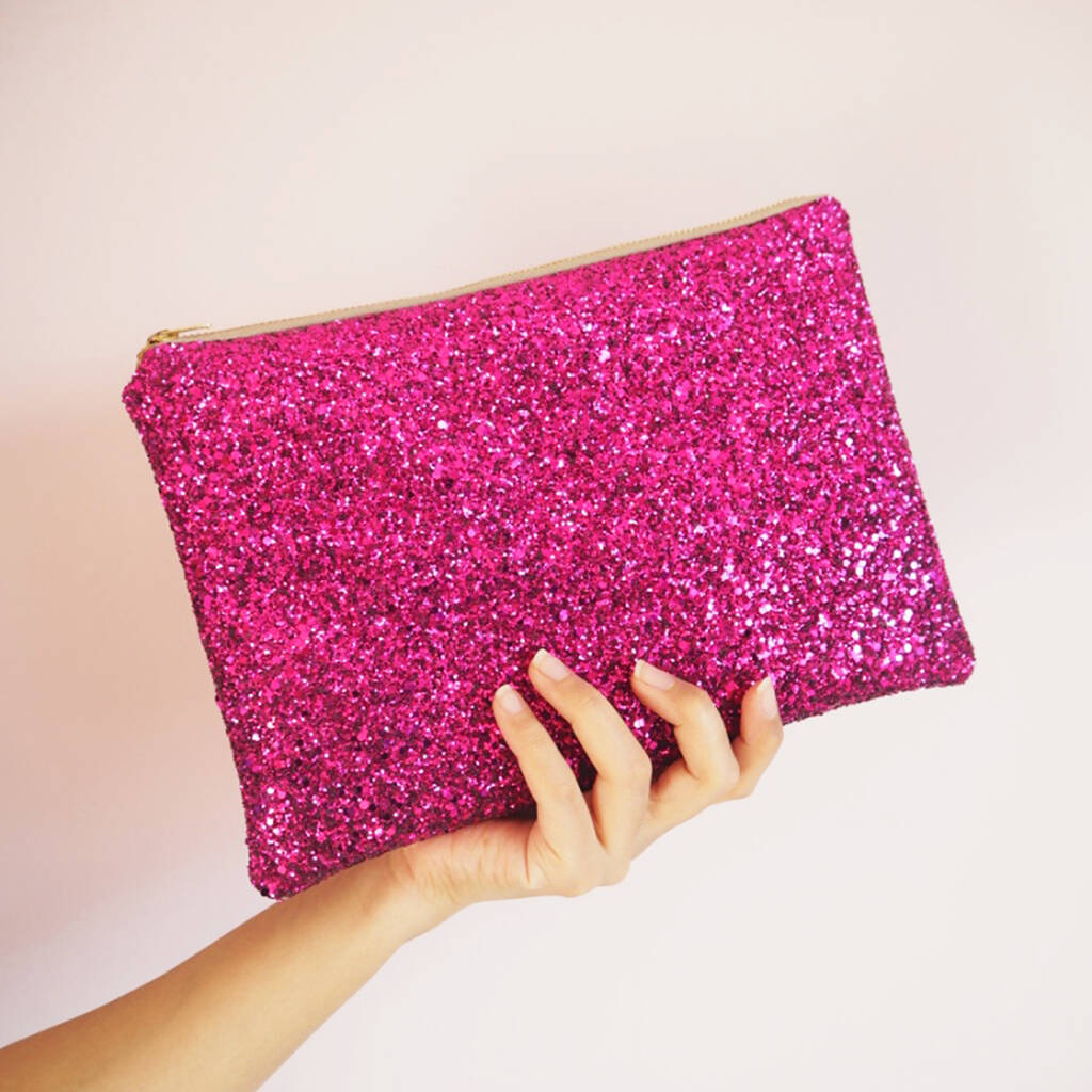 Sparkly Glitter Clutch Bag, 1 of 6