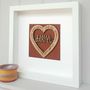 Personalised Leather Anniversary Oak Heart, thumbnail 2 of 3