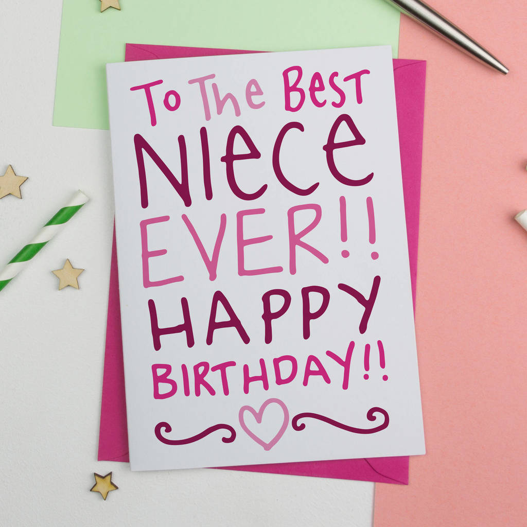 Birthday Card For Niece By A Is For Alphabet Notonthehighstreet