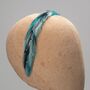 Turquoise Feather And Crystal Headband 'Marina', thumbnail 2 of 11