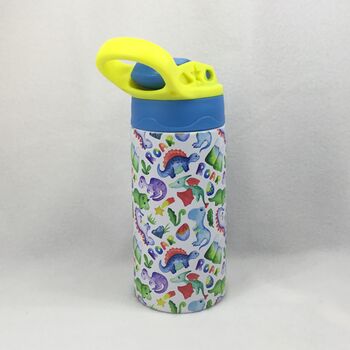 Dinosaur Personalised Insulated Kids Water Bottle, 3 of 8