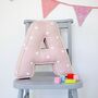 Handmade Letter Cushion In Pink Star, thumbnail 2 of 3