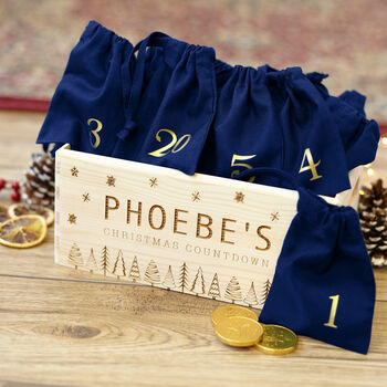 Personalised Countdown To Christmas Advent Box, 2 of 3