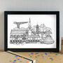 Barrow In Furness Skyline Art Print Unframed, thumbnail 2 of 6