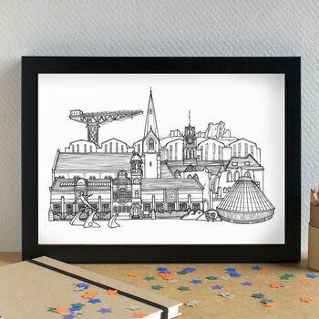 Barrow In Furness Skyline Art Print Unframed, 2 of 6