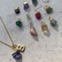Raw Crystal Gemstone Birthstone Necklace, thumbnail 1 of 6