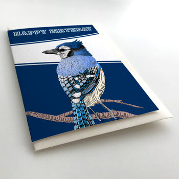 Blue Jay Bird Birthday Card, 6 of 6