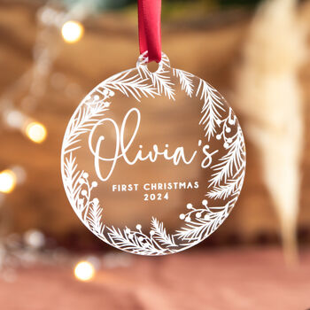 Personalised New Baby's First Christmas Ornament, 3 of 5