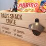 Personalised Wooden Snack Crate Gift For Dad, thumbnail 3 of 3