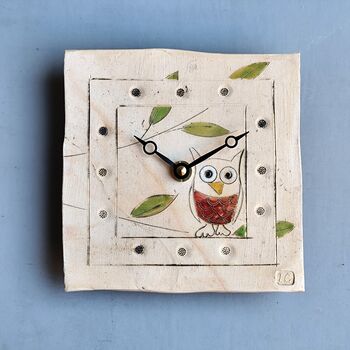 Ceramic Wall Clock Brown Dog, 4 of 6